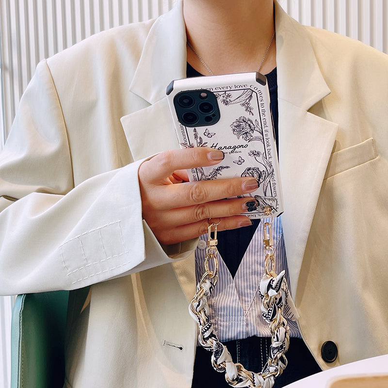 スマホケース H5 「ヴィンテージフラワー 」ミッツァ ストラップ付き