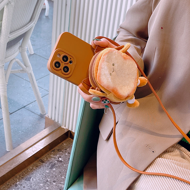 スマホケース H5「パンドール」小銭入れ ポーチ レザーストラップ付き ブラウン