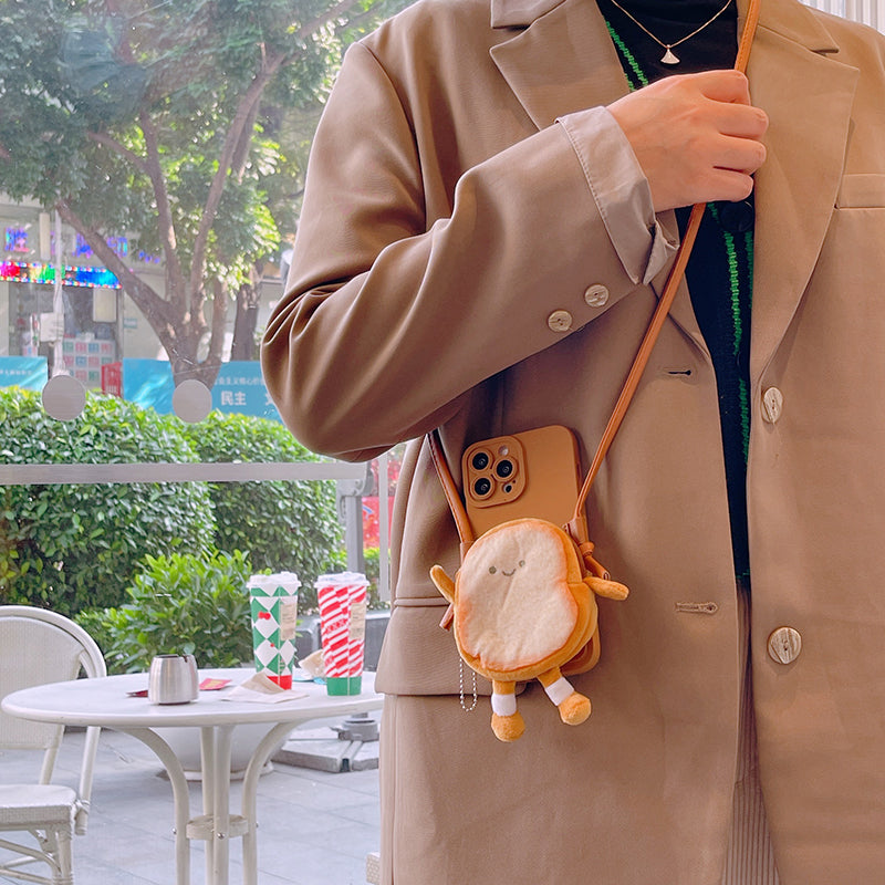 スマホケース H5「パンドール」小銭入れ ポーチ レザーストラップ付き ブラウン