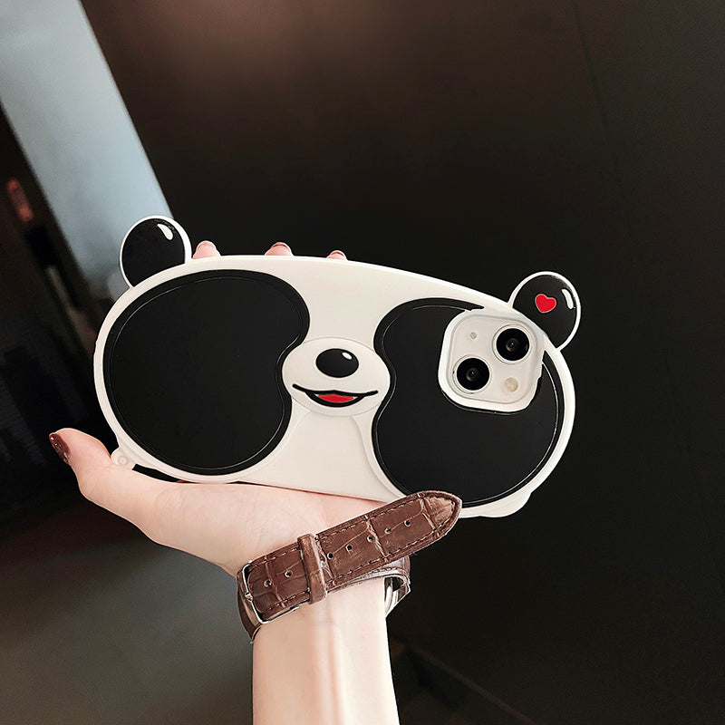 スマホケース H5「パンダ」ブラック